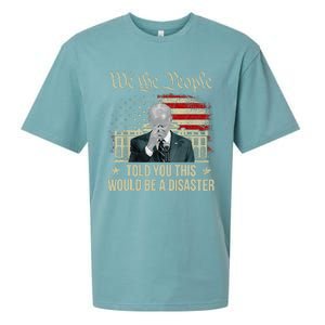 Told You This Would Be The Disaster Funny Anti Biden Sueded Cloud Jersey T-Shirt