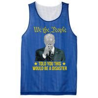 Told You This Would Be The Disaster Funny Anti Biden Mesh Reversible Basketball Jersey Tank