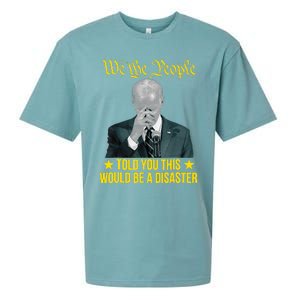 Told You This Would Be The Disaster Funny Anti Biden Sueded Cloud Jersey T-Shirt