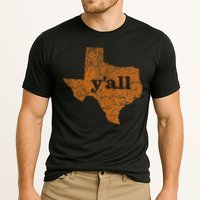 Texas Yall Texas State Map Cooling Performance Crew T-Shirt