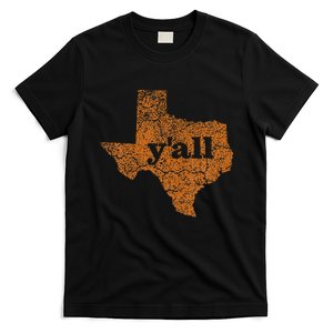 Texas Yall Texas State Map T-Shirt