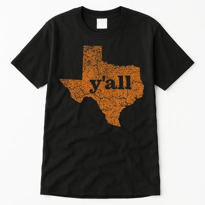 Texas Yall Texas State Map Tall T-Shirt