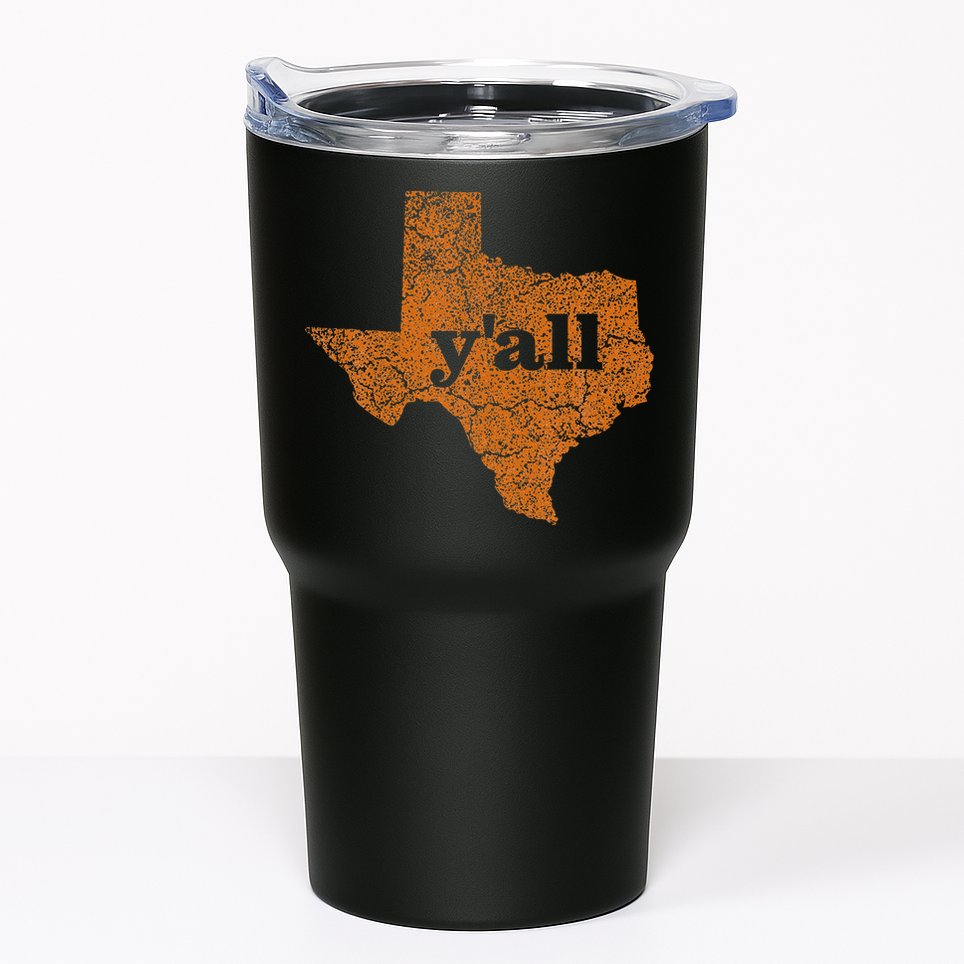 Texas Yall Texas State Map Tumbler
