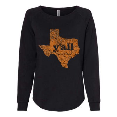 Texas Yall Texas State Map Womens California Wash Sweatshirt