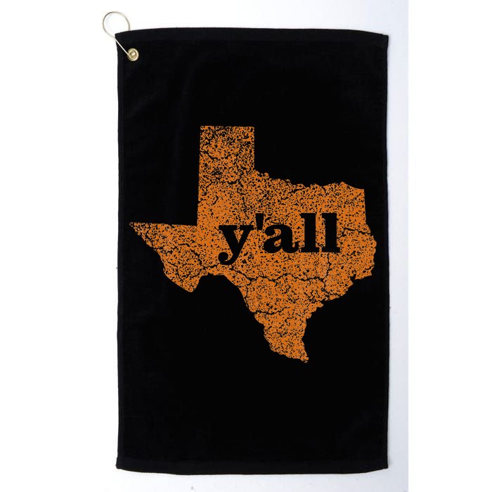 Texas Yall Texas State Map Golf Towel