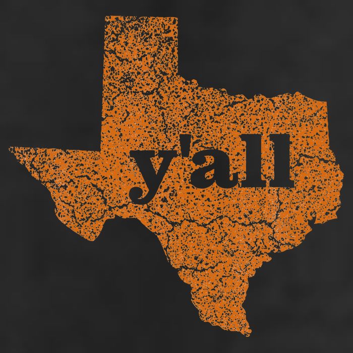 Texas Yall Texas State Map Golf Towel