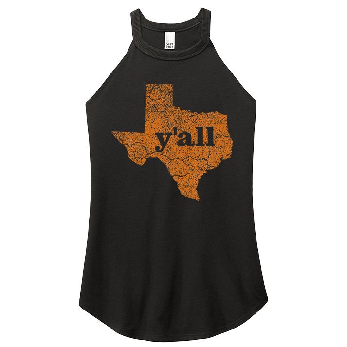 Texas Yall Texas State Map Women's Perfect Tri Rocker Tank