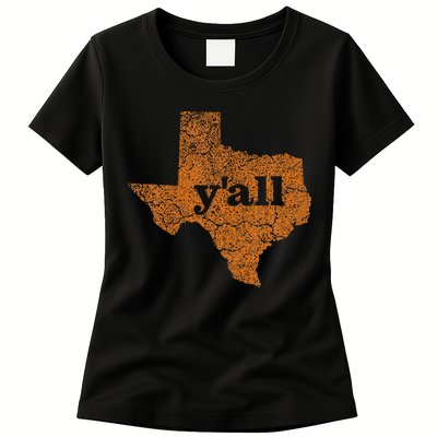 Texas Yall Texas State Map Womens T-Shirt