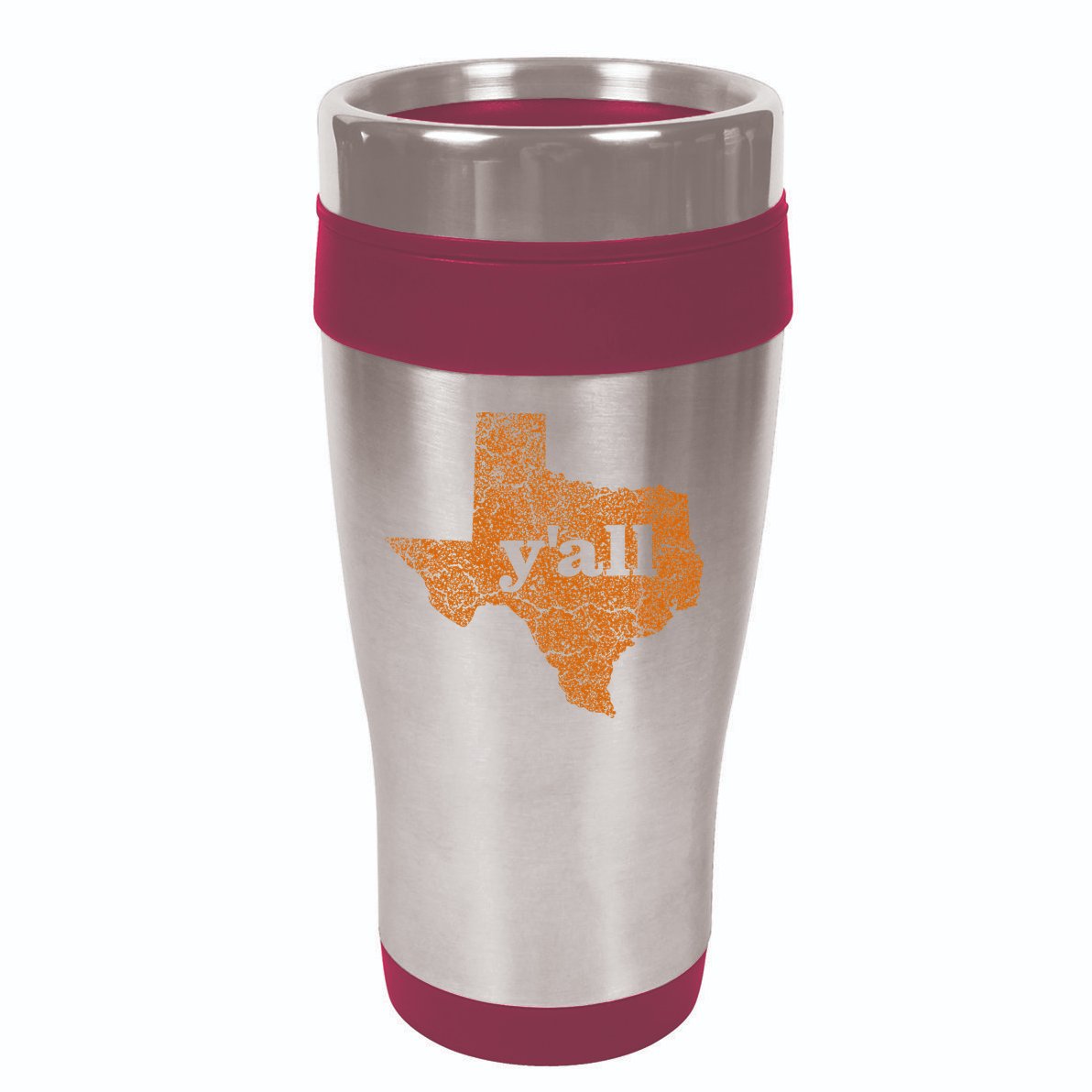 Texas Yall Texas State Map 16oz Travel Tumbler