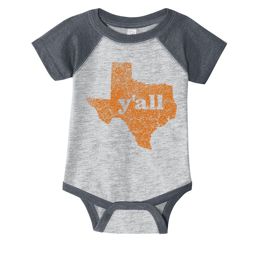Texas Yall Texas State Map Infant Baby Jersey Bodysuit