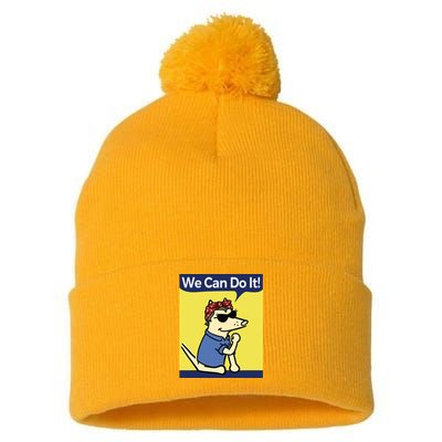 The Yogscast Teddy The Dog We Can Do It Pom Pom 12in Knit Beanie