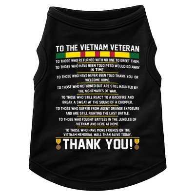 Thank You To The Vietnam Veterans Gift Doggie Tank
