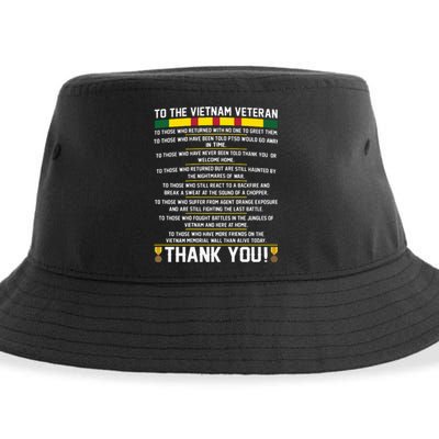 Thank You To The Vietnam Veterans Gift Sustainable Bucket Hat