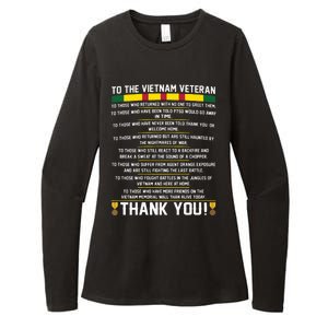 Thank You To The Vietnam Veterans Gift Womens CVC Long Sleeve Shirt