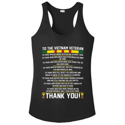 Thank You To The Vietnam Veterans Gift Ladies PosiCharge Competitor Racerback Tank
