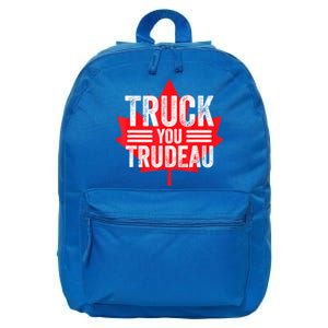 Truck You TRUDEAU I Support Convoy Freedom 2022 USA Canada 16 in Basic Backpack