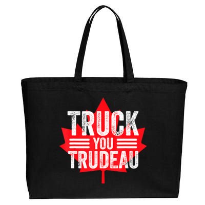 Truck You TRUDEAU I Support Convoy Freedom 2022 USA Canada Cotton Canvas Jumbo Tote