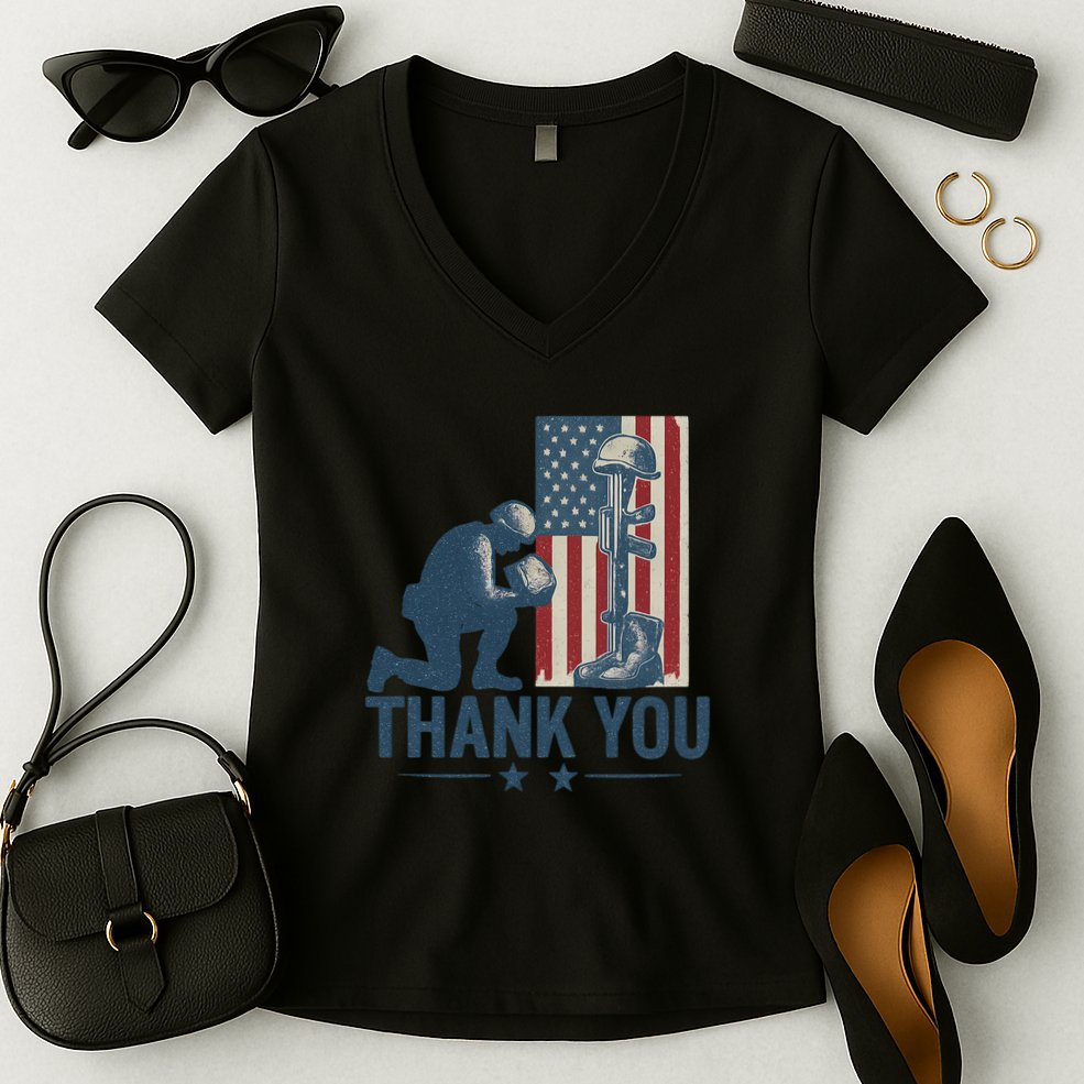 Thank You Women's V-Neck T-Shirt