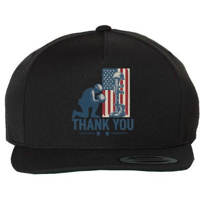 Thank You Wool Snapback Cap