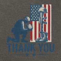 Thank You Cotton Canvas Backpack