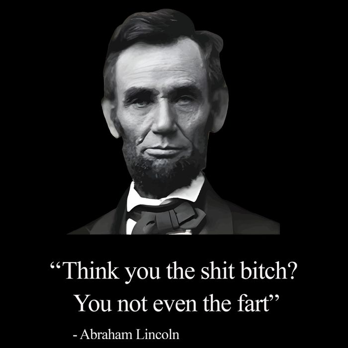 Think You The Shit Bitch You Not Even The Fart Abraham Lincoln Stripe Pom Pom Beanie
