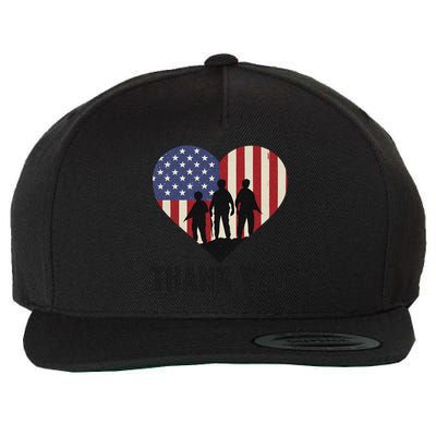 Thank You Wool Snapback Cap
