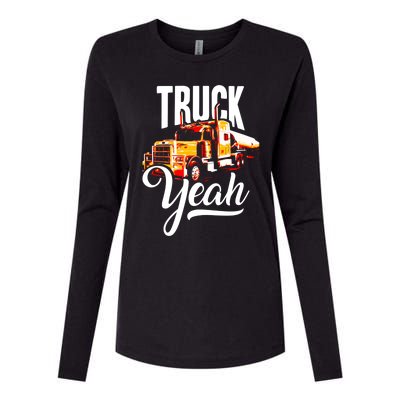 Truck Yeah Truckers Truck Driver Freedom Meme Cool Gift Womens Cotton Relaxed Long Sleeve T-Shirt