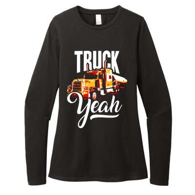 Truck Yeah Truckers Truck Driver Freedom Meme Cool Gift Womens CVC Long Sleeve Shirt