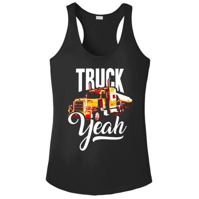 Truck Yeah Truckers Truck Driver Freedom Meme Cool Gift Ladies PosiCharge Competitor Racerback Tank