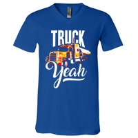 Truck Yeah Truckers Truck Driver Freedom Meme Cool Gift V-Neck T-Shirt