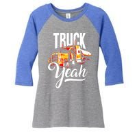 Truck Yeah Truckers Truck Driver Freedom Meme Cool Gift Women's Tri-Blend 3/4-Sleeve Raglan Shirt