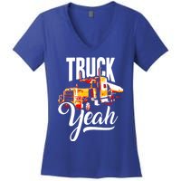 Truck Yeah Truckers Truck Driver Freedom Meme Cool Gift Women's V-Neck T-Shirt