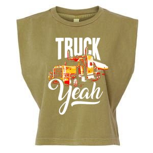 Truck Yeah Truckers Truck Driver Freedom Meme Cool Gift Garment-Dyed Women's Muscle Tee