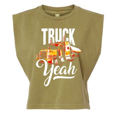 Truck Yeah Truckers Truck Driver Freedom Meme Cool Gift Garment-Dyed Women's Muscle Tee