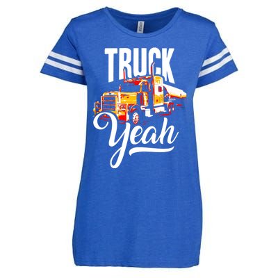 Truck Yeah Truckers Truck Driver Freedom Meme Cool Gift Enza Ladies Jersey Football T-Shirt