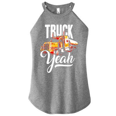 Truck Yeah Truckers Truck Driver Freedom Meme Cool Gift Women's Perfect Tri Rocker Tank