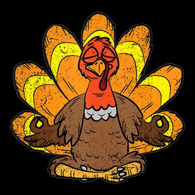 Turkey Yoga Thanksgiving Day Funny Meditating Namaste Fall Tank Top T-Shirt