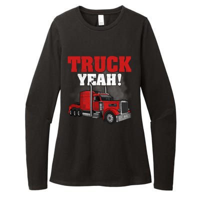 Truck Yeah! Trucker Truck Driver Cool Road Gift Womens CVC Long Sleeve Shirt