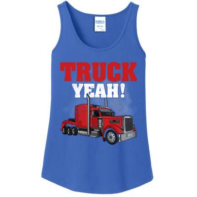 Truck Yeah! Trucker Truck Driver Cool Road Gift Ladies Essential Tank