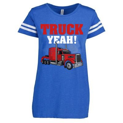 Truck Yeah! Trucker Truck Driver Cool Road Gift Enza Ladies Jersey Football T-Shirt