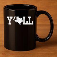 Texas Y'all 11oz C Handle Ceramic Mug