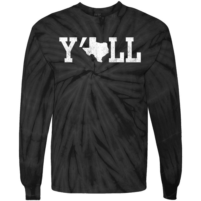 Texas Y'all Tie-Dye Long Sleeve Shirt