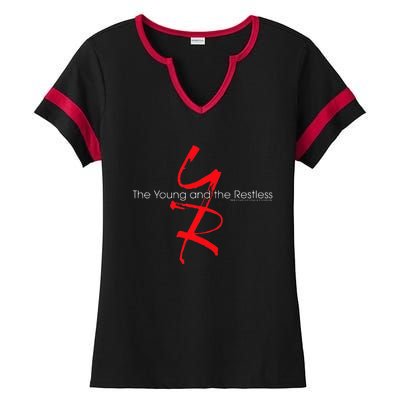 The Young & The Restless Full Color Logo Ladies Halftime Notch Neck Tee