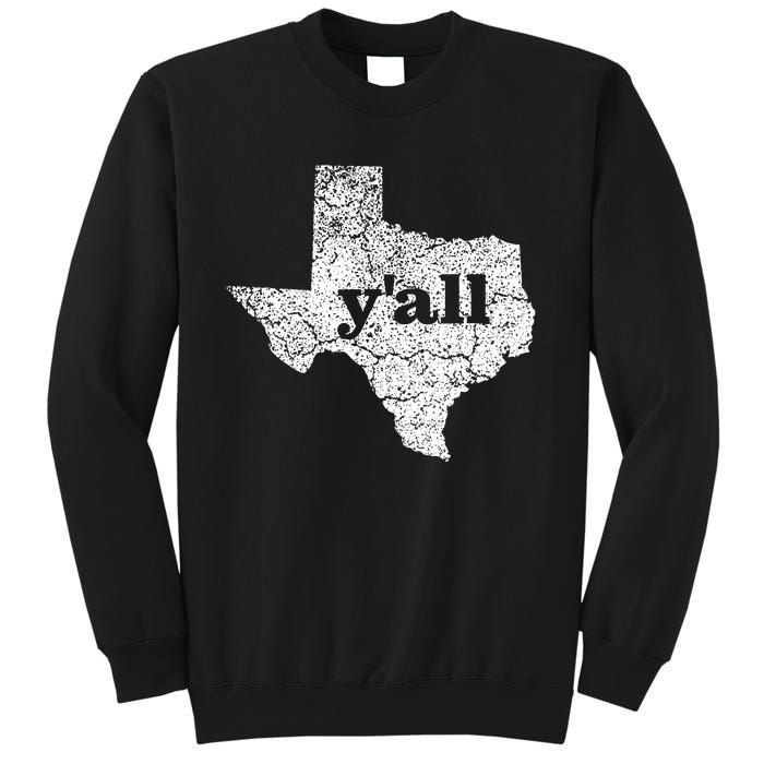 Texas Yall Texas State Map Vintage Yall Sweatshirt