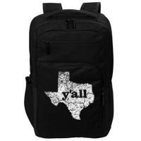 Texas Yall Texas State Map Vintage Yall Impact Tech Backpack