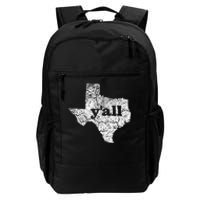 Texas Yall Texas State Map Vintage Yall Daily Commute Backpack