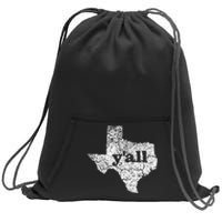 Texas Yall Texas State Map Vintage Yall Sweatshirt Cinch Pack Bag