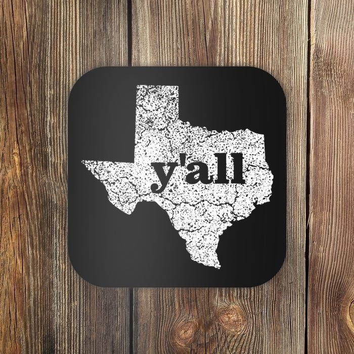 Texas Yall Texas State Map Vintage Yall Coaster