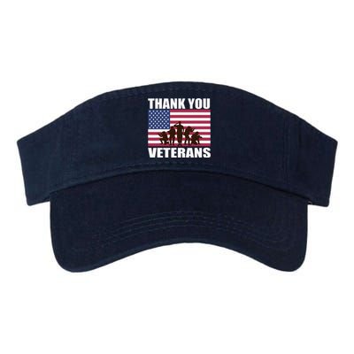 Thank You US Veterans Day Memorial Day Valucap Bio-Washed Visor