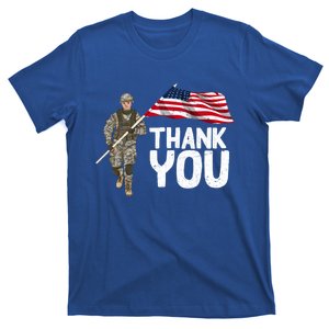 Thank You Us Flag Soldier Veteran American Memorial Day Cute Gift T-Shirt